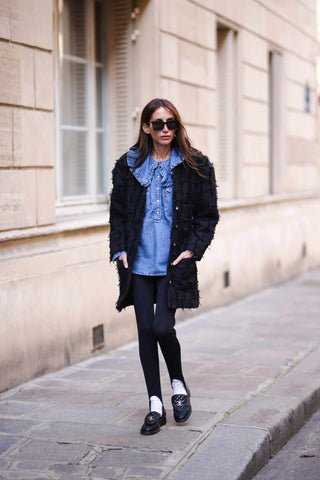 Loafers with leggings