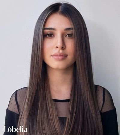 Long and Straight with Center Part