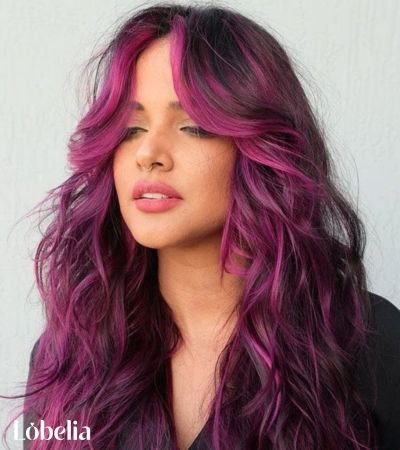 Magenta Pink Layered Cut