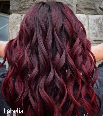 Maroon Red Curls