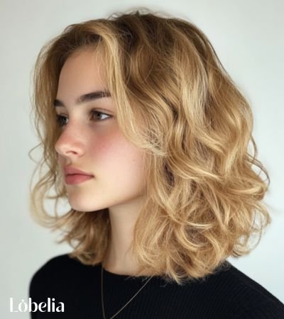Medium-Length Crimped Waves hairstyles