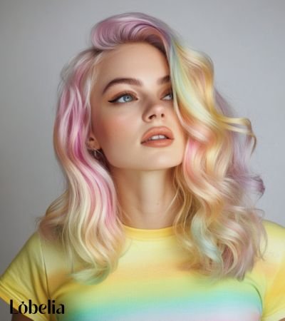 Medium-Length Pastel-Colored Waves hairstyles