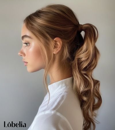 Medium-Length Ponytail with Waves hairstyles