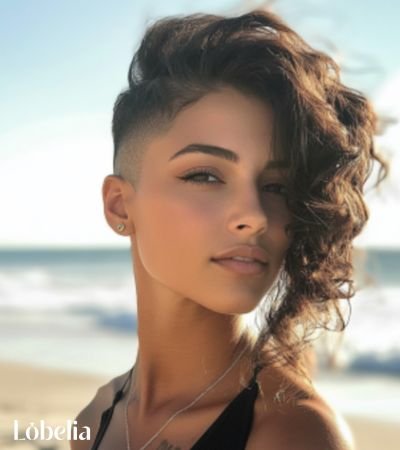 Medium-Length Wavy Faux Hawk haircut