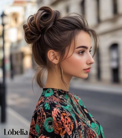 Mid-Length Wavy Bun hairstyles