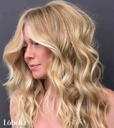 Mid-length hair with Beachy Waves