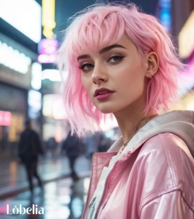 Neon Pink Pixie Cut
