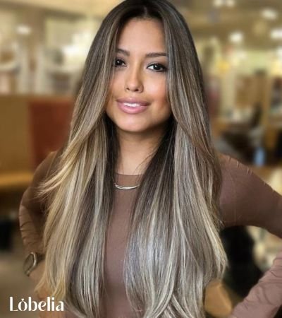 Ombre Brown with Blonde Highlights