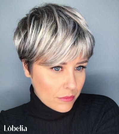 Pixie with Long Bangs