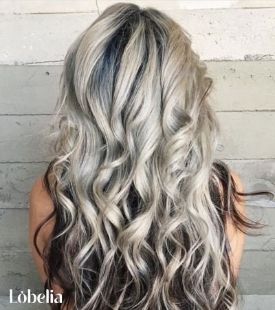 Platinum Blonde with Black Underlayers