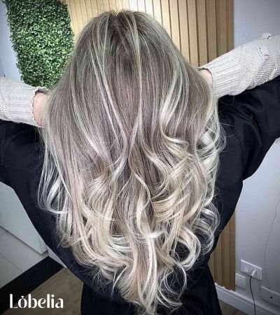 Platinum Blonde with Bold Streaks