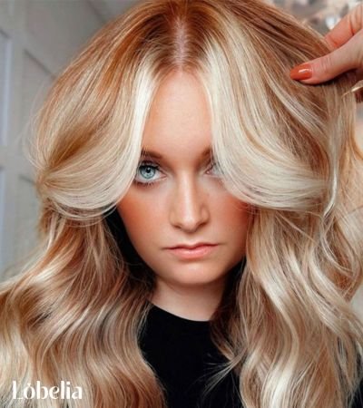 Platinum Blonde with Copper Highlights