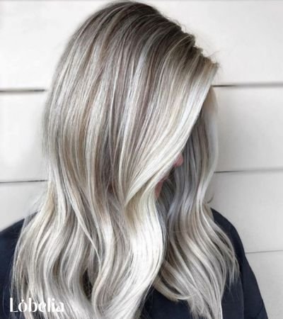 Platinum Blonde with Silver Highlights