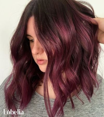 Plum Red Curls