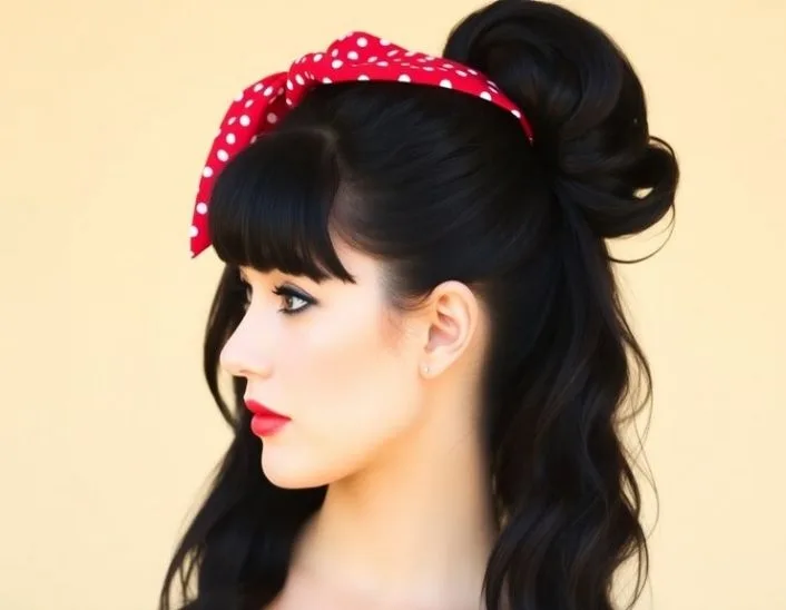 Retro Pin-Up Ponytail
