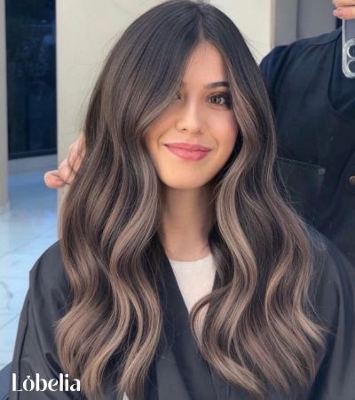 Rich Dark Brown with Cool Ash Highlights