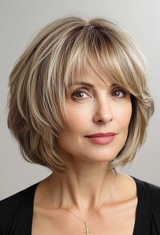 Rounded Bob with Fringe
