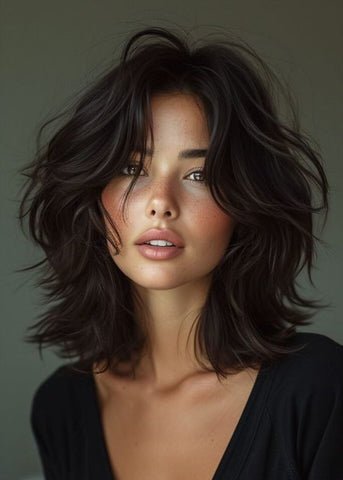 Shaggy Lob with Bangs