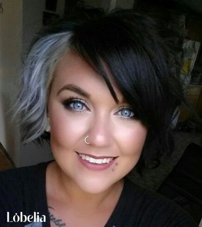 Short Black and White Haircut