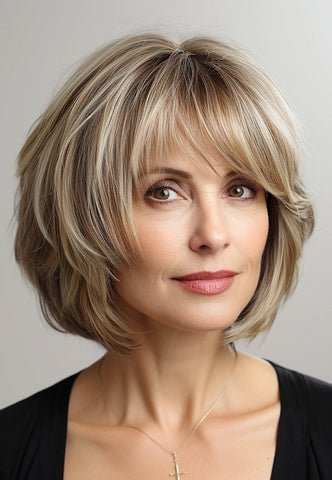 Short Bob with Textured Bangs