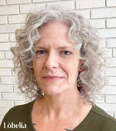 Short Curly Hair with Tapered Neckline