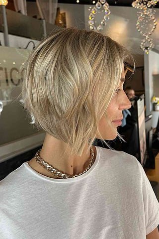 Short Wispy Brown-and-Blonde Hairstyle