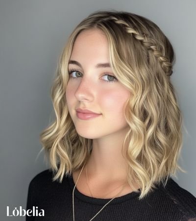 Shoulder-Length Waves with Braid