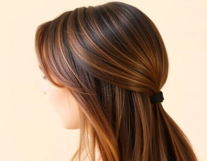 Side-Swept Bangs Low Pony
