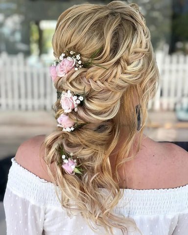 Soft Waves with Floral Accents
