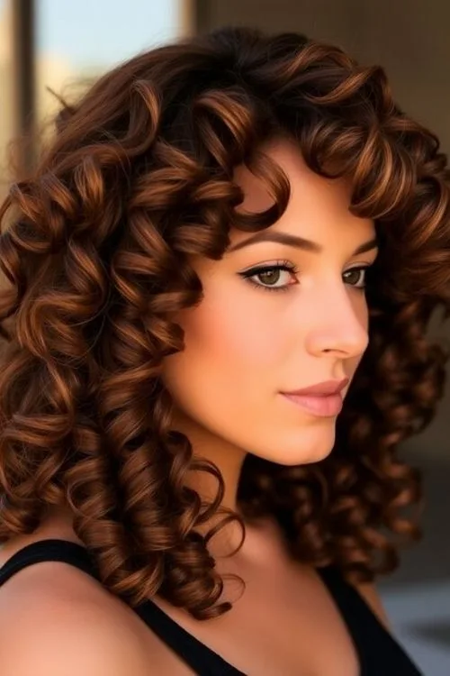 Statement Curly Bangs