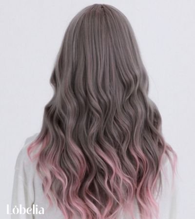 Subtle Pink Tint on Grey Hair