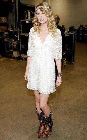 Sundress with Cowboy Boots