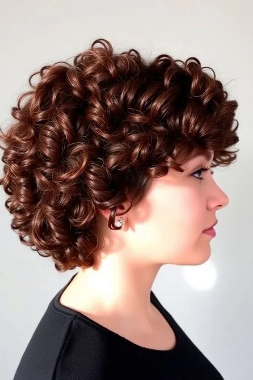Tapered Curly Bob