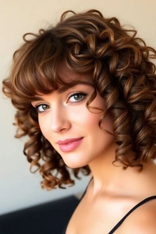 Textured Curly Bangs