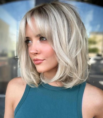 Textured Bob with Bangs