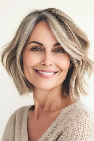 Textured Bob with Highlights