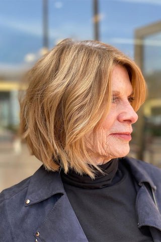 Textured Bob with Long Bangs