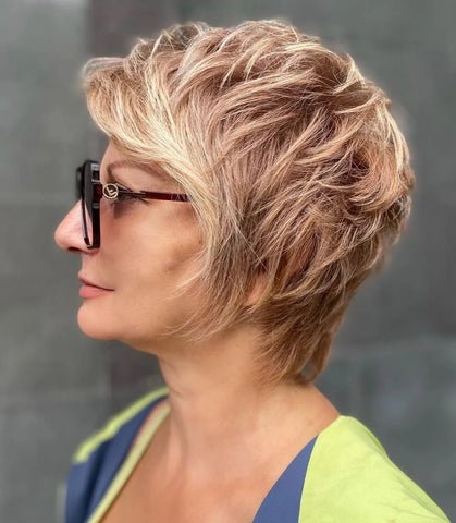 Textured Pixie with Highlights