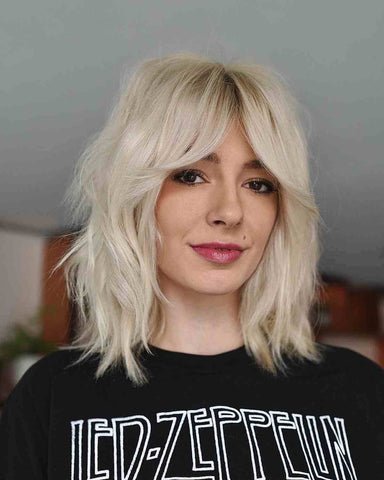 Textured Shag with Curtain Bangs