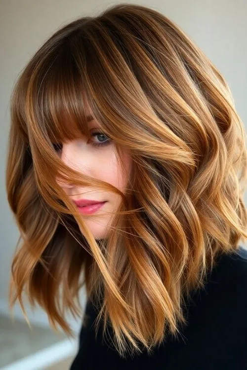 Voluminous Bob With Bangs