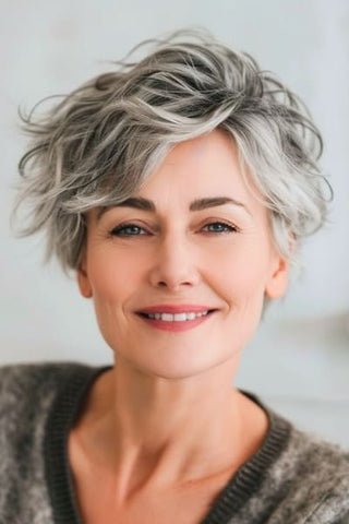Voluminous Textured Wavy Pixie