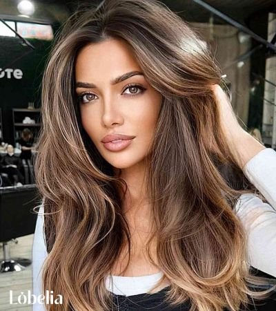 Warm Brown with Blonde Highlights