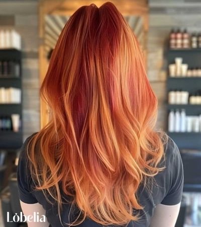 Warm Pink Undertones on Auburn Hair