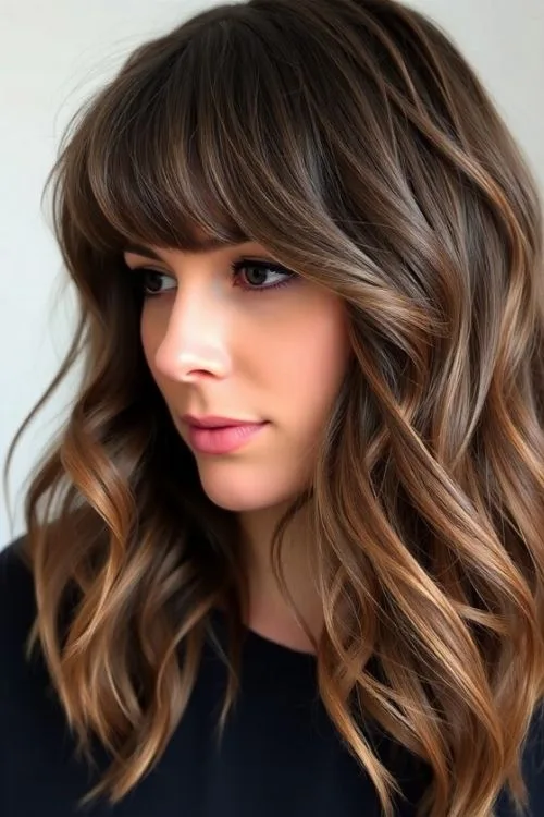Wavy Bob With Bangs