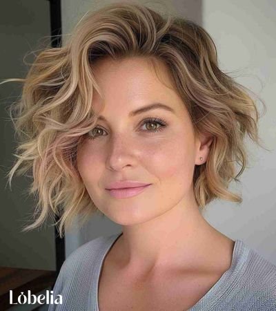 Wavy Asymmetrical Bob