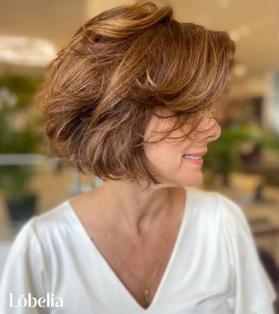 Wavy Bob with Feathered Ends