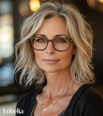 Wavy Bob with Highlights