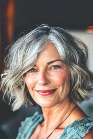 Wavy Silver Bob