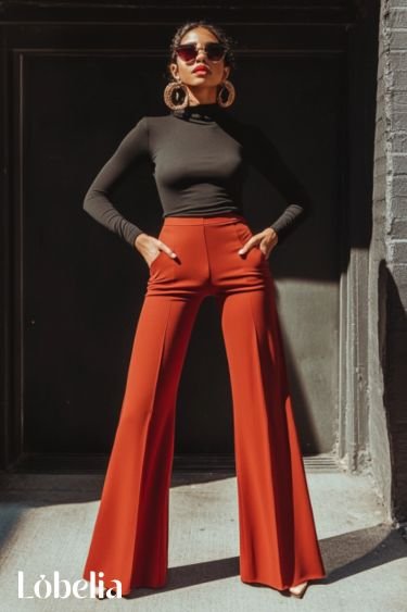 Wide-Leg Flare Pants - Gen Z Fashion