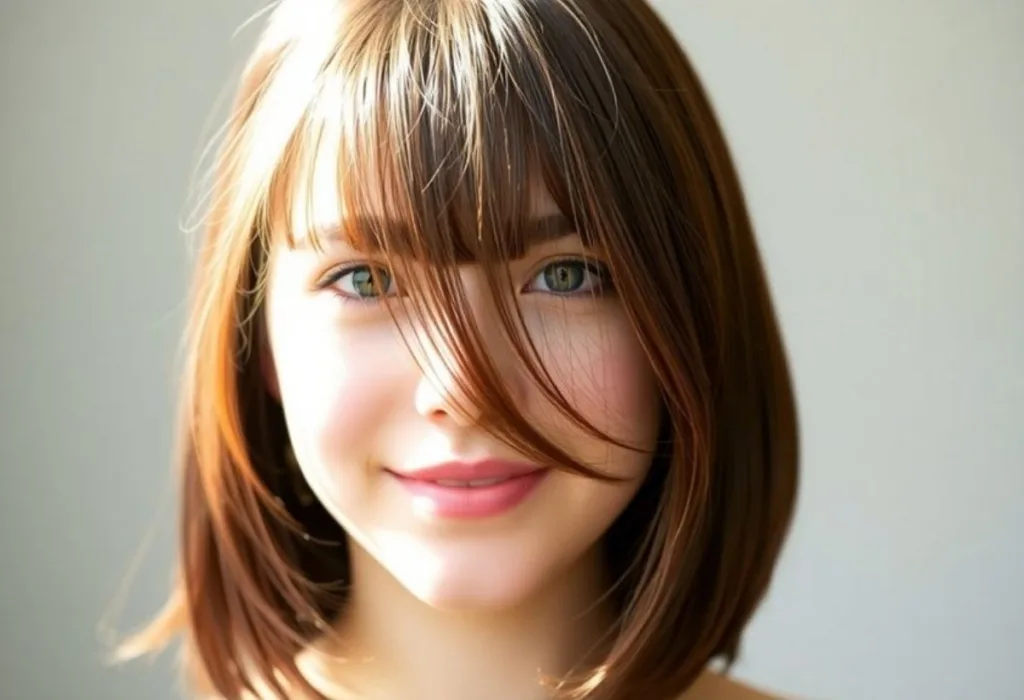 Wispy Center-Split Bangs